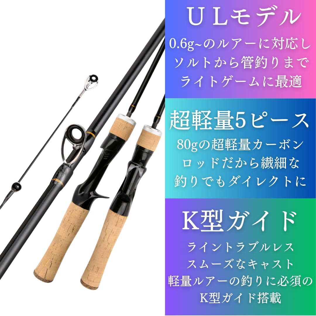 マリルド東京 1.8m ULルアーロッド 4-5ピース 0.6~6g用パックロッド