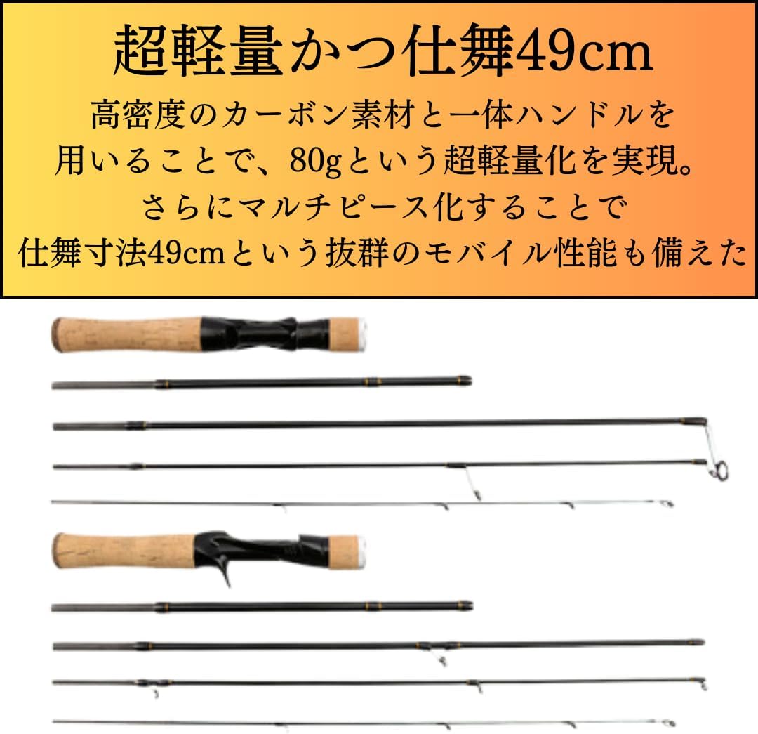 マリルド東京 1.8m ULルアーロッド 4-5ピース 0.6~6g用パックロッド