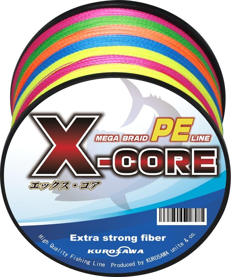 KUROSAWA X-CORE 釣り糸 4編・8編 マルチカラー 150m-1000m 各号数対応
