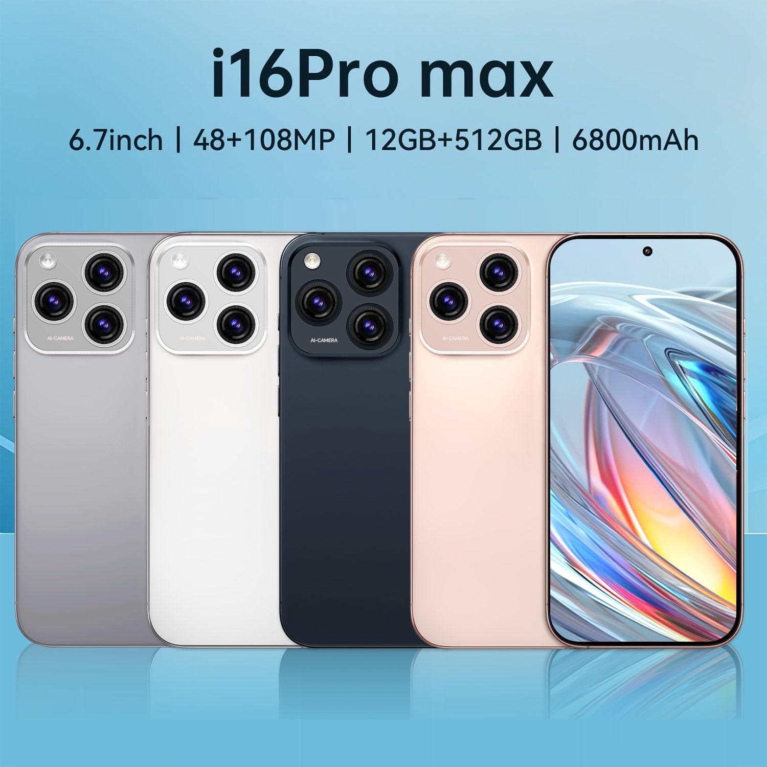 S16 ProMax Androidスマートフォン 12GB RAM+512GB ROM Snapdragon 888 6800mAhバッテリー 120Hzリフレッシュレート グレー