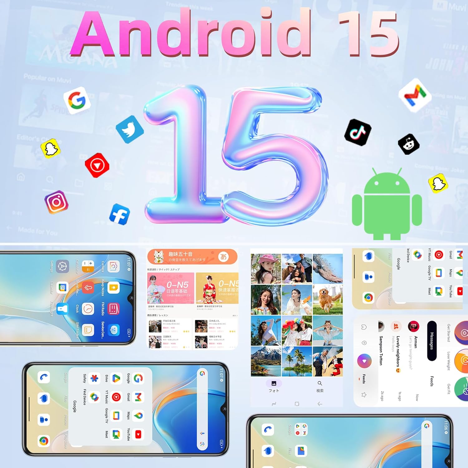 OUKITEL C1 SIMフリースマートフォン 6.52インチHD大画面 128GB ROM 5150mAhバッテリー 13MPカメラ デュアルSIM指紋認証