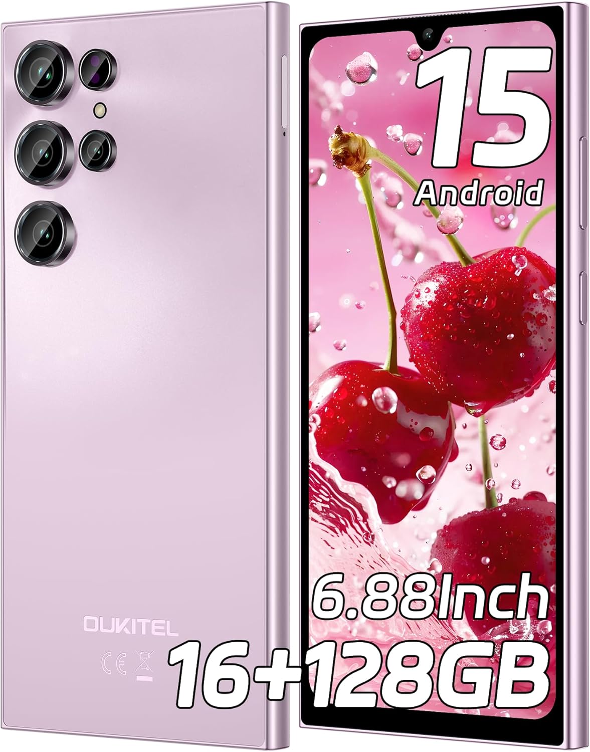 OUKITEL C61 SIMフリー スマホ 6.88インチ HD大画面 16GB RAM/128GB ROM拡張可能 5150mAhバッテリー 13MP+5MPカメラ デュアルSIM