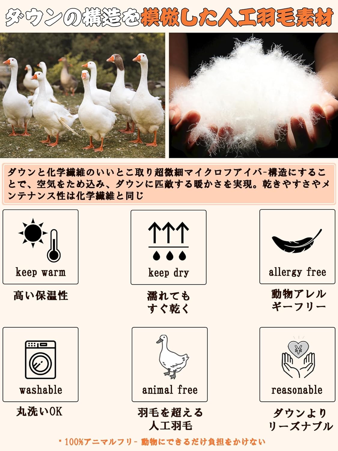 冬用人工ダウン寝袋 シュラフ 封筒型 コンパクト -15℃~20℃耐寒 オールシーズン 収納袋付き
