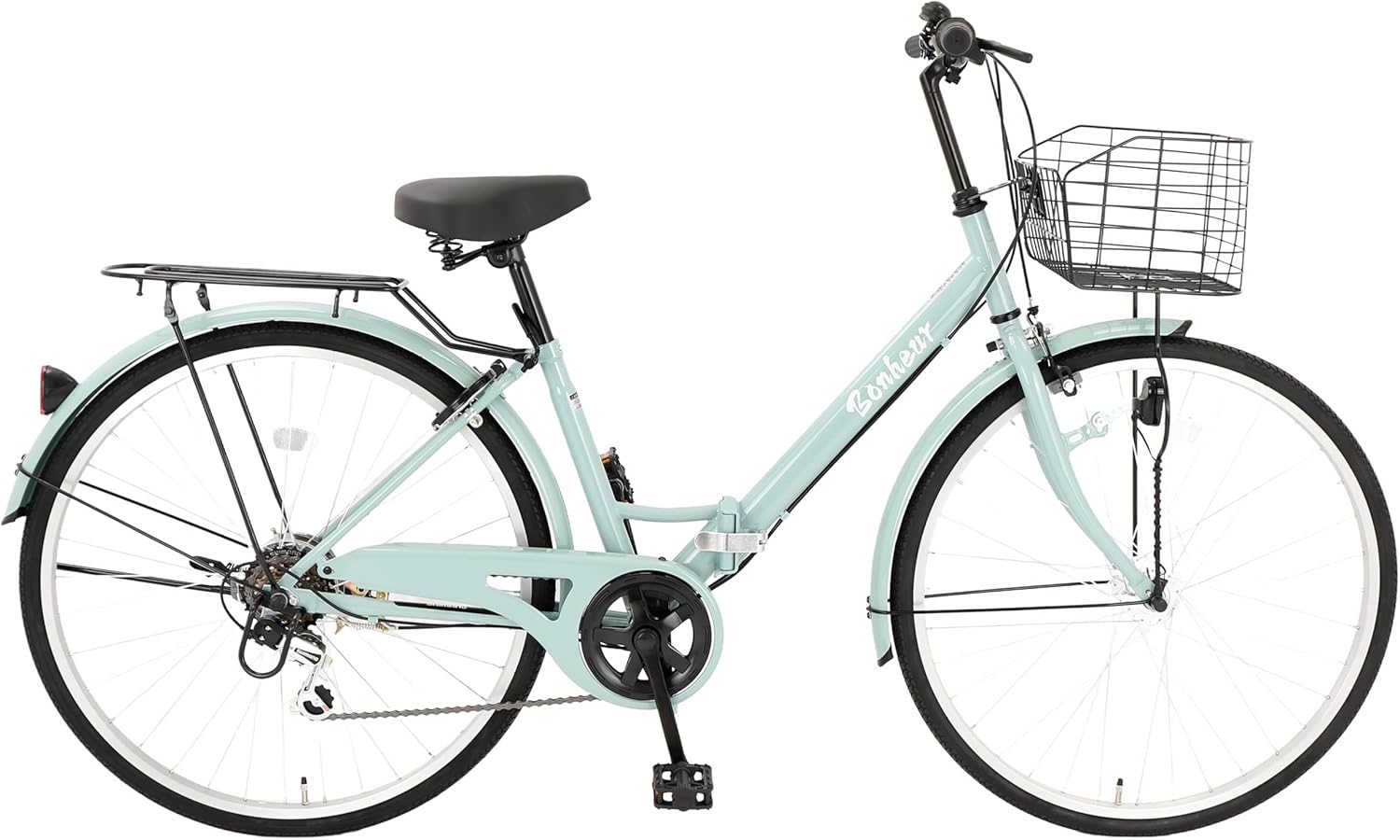26インチ シティサイクル 自転車 ママチャリ シマノ6段変速 大型カゴ付き 通勤通学用