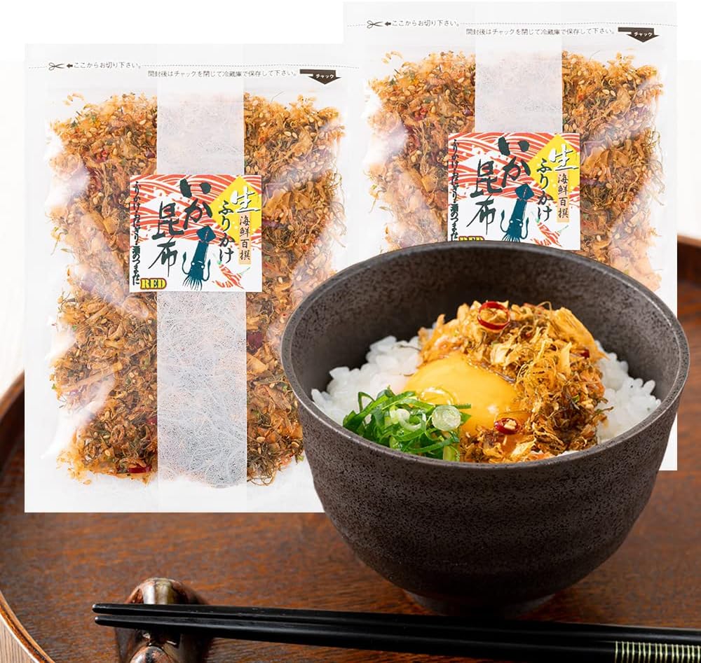 ピリ辛いか昆布 2袋セット - ご飯のお供・卵かけごはん・チャーハン用