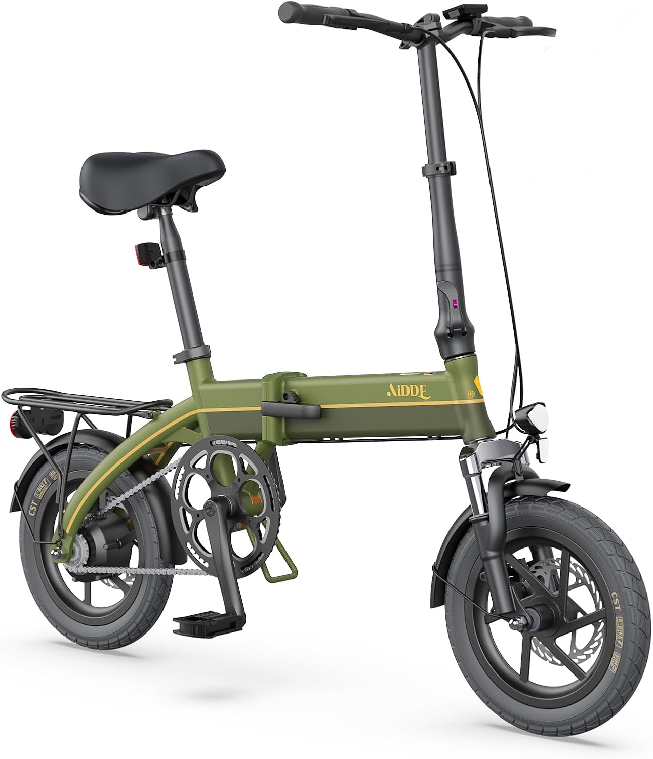 AiDDE 電動アシスト自転車 A1TS 折りたたみ 14インチ 公道可 最大80㎞走行 5段アシスト モード