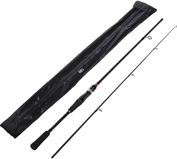 スピニング用 180cm ブラックバス・シーバス多用途ルアーロッド 2ピース M