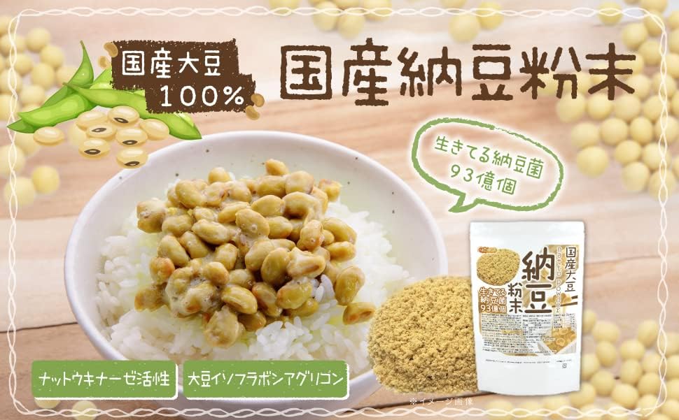 国産大豆100％使用・生きている納豆菌93億個含有 納豆粉末110g