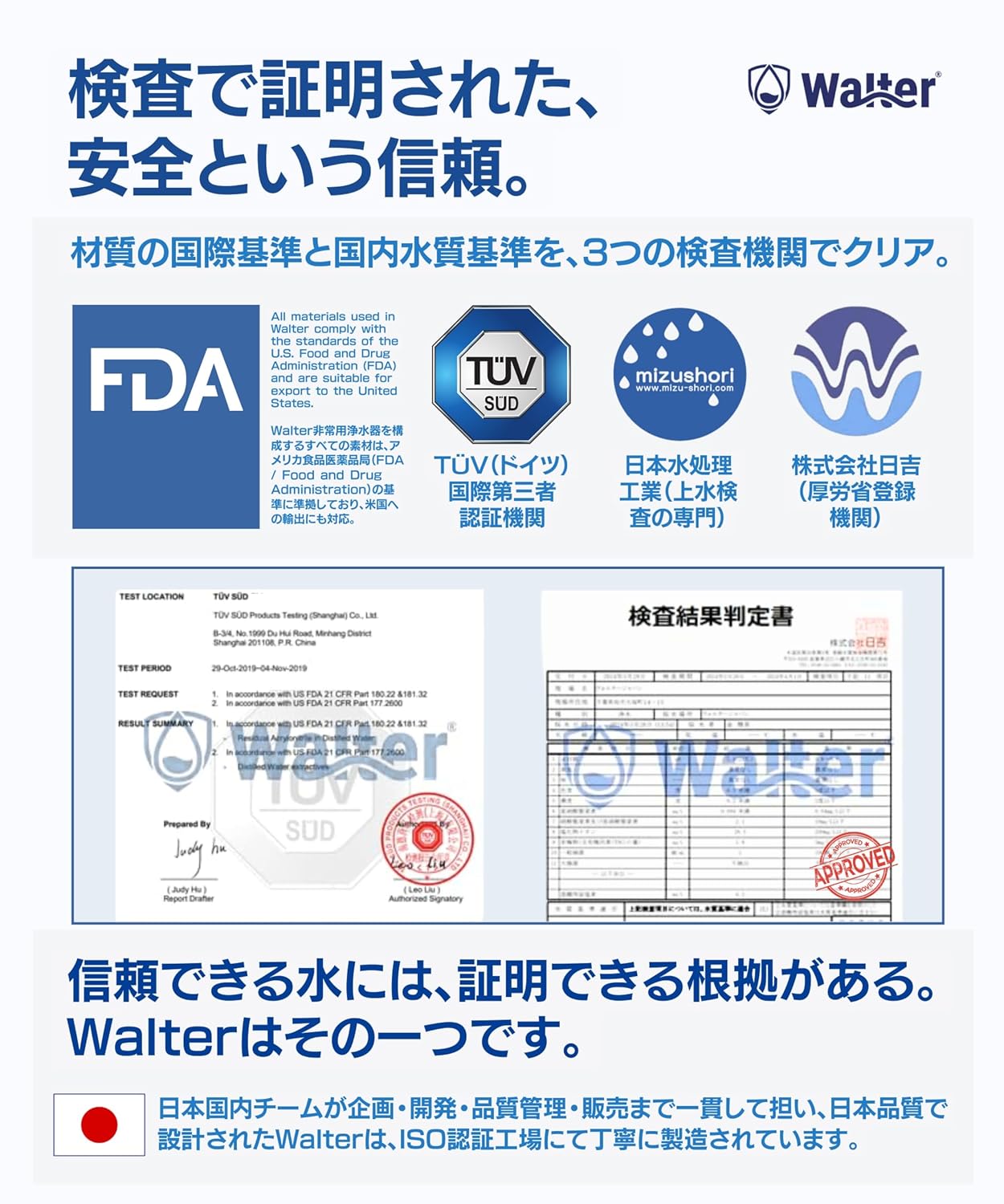災害・アウトドア用ウォルター携帯浄水器 5000L ハードケース付き