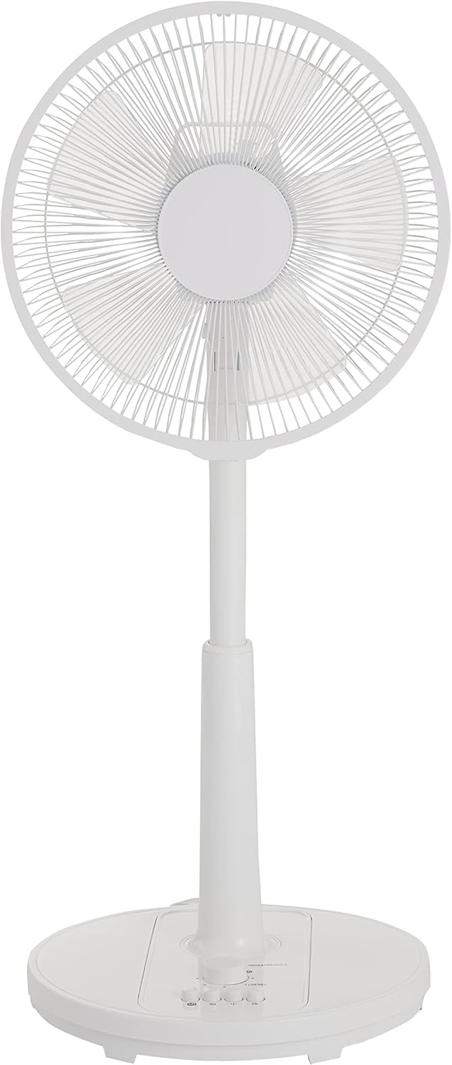 リビング用首振り扇風機 タイマー・風量3段階調整 ホワイト 30cm