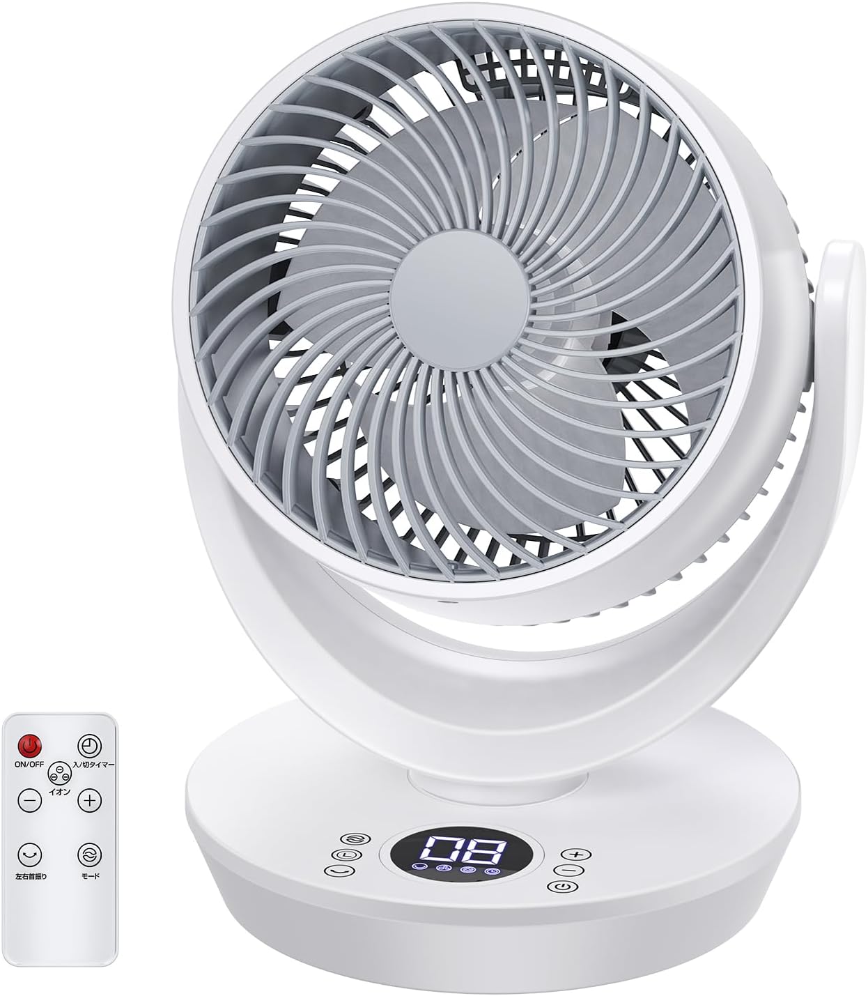 2025年夏新開発 サーキュレーター 扇風機 卓上 DCモーター 静音25dB 省エネ 24時間タイマー付き