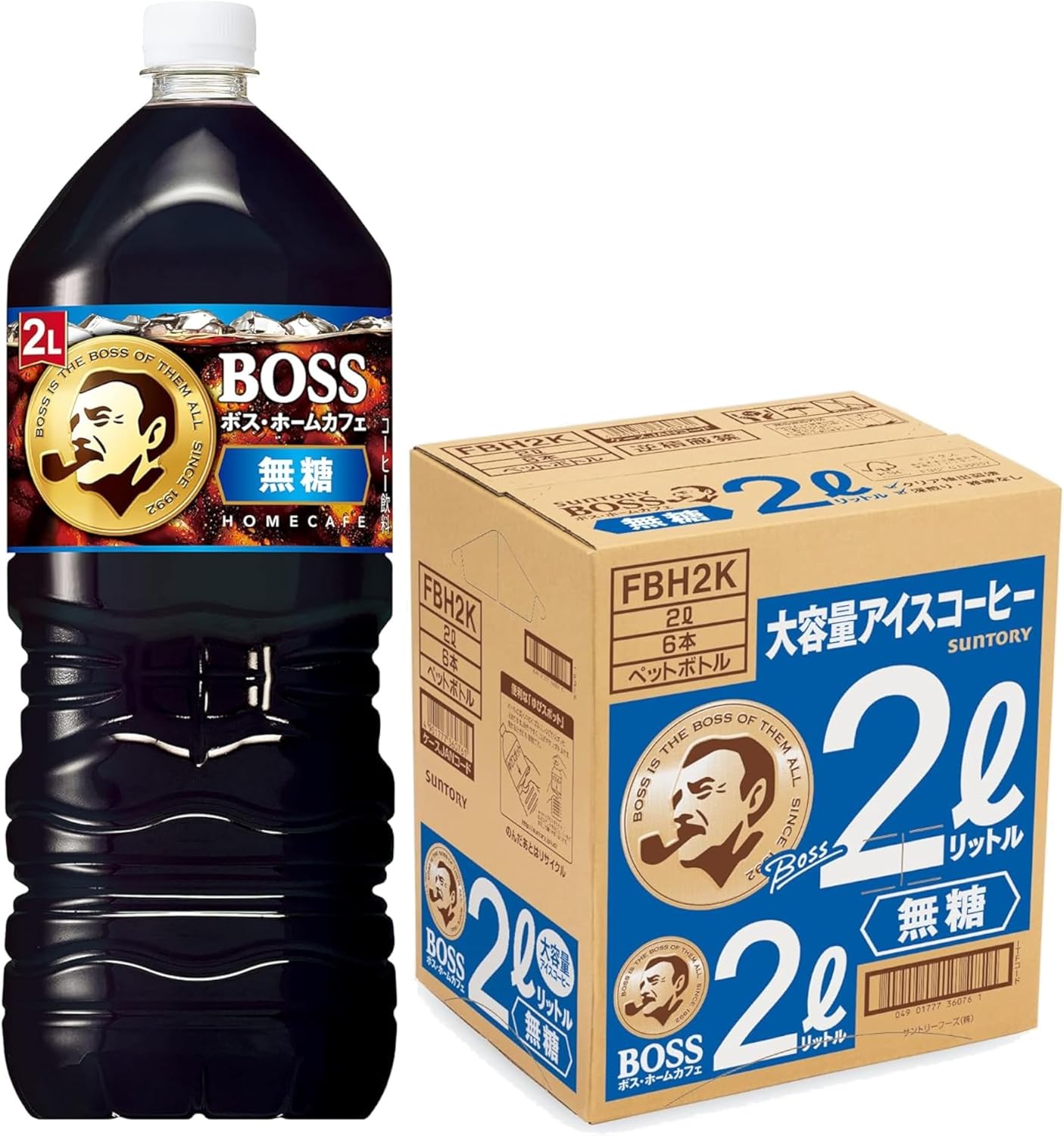 無糖サントリーボス ホームカフェ液体コーヒー 2L×6本
