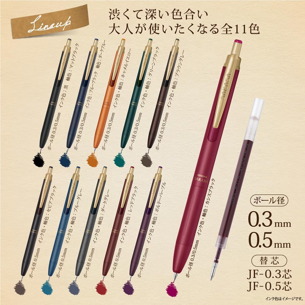 サラサグランド ゼブラ ジェルボールペン 0.5mm レッドブラック