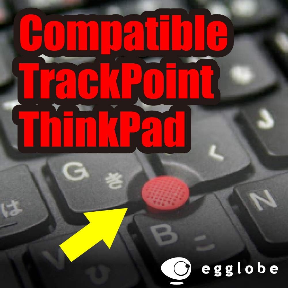 レノボ ThinkPad トラックポイント用ソフトドームキャップ 赤ポチ 互換品 (2個セット)