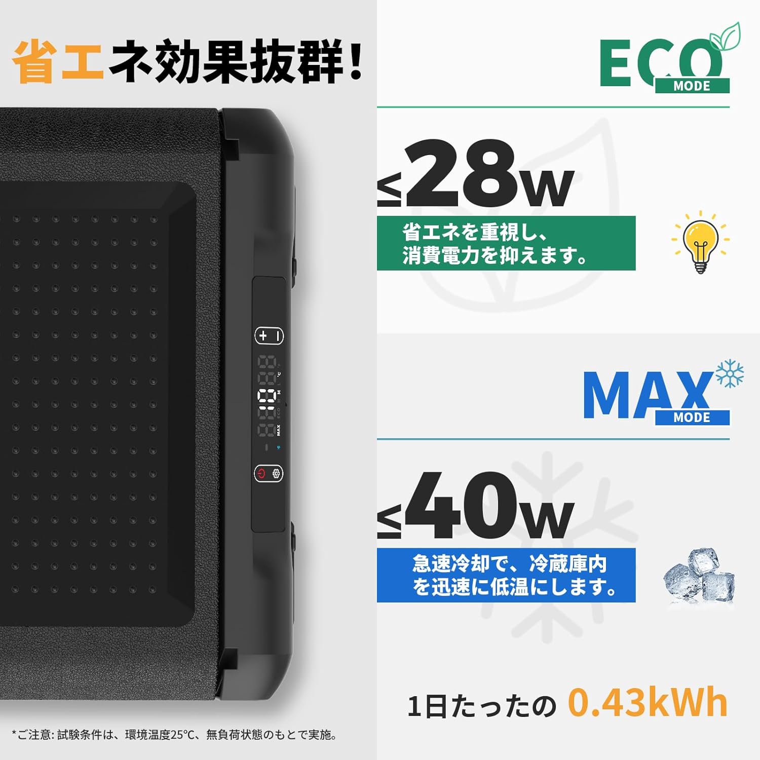 2025年モデル Setpower RF20 車載冷蔵庫 20L アプリ遠隔操作 省エネ ブラック