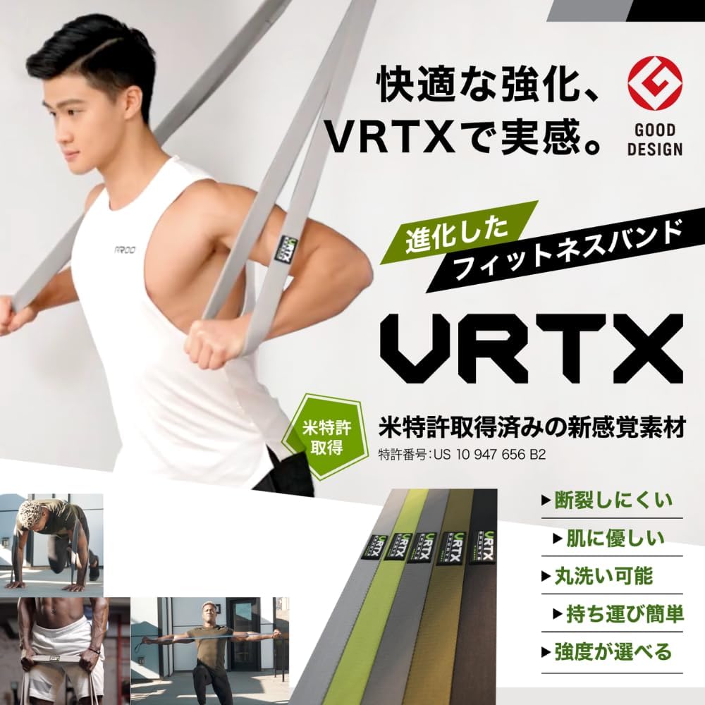 フィットネスバンド トレーニングチューブ 8種類 1kg〜104kg 耐久性 布製ゴム