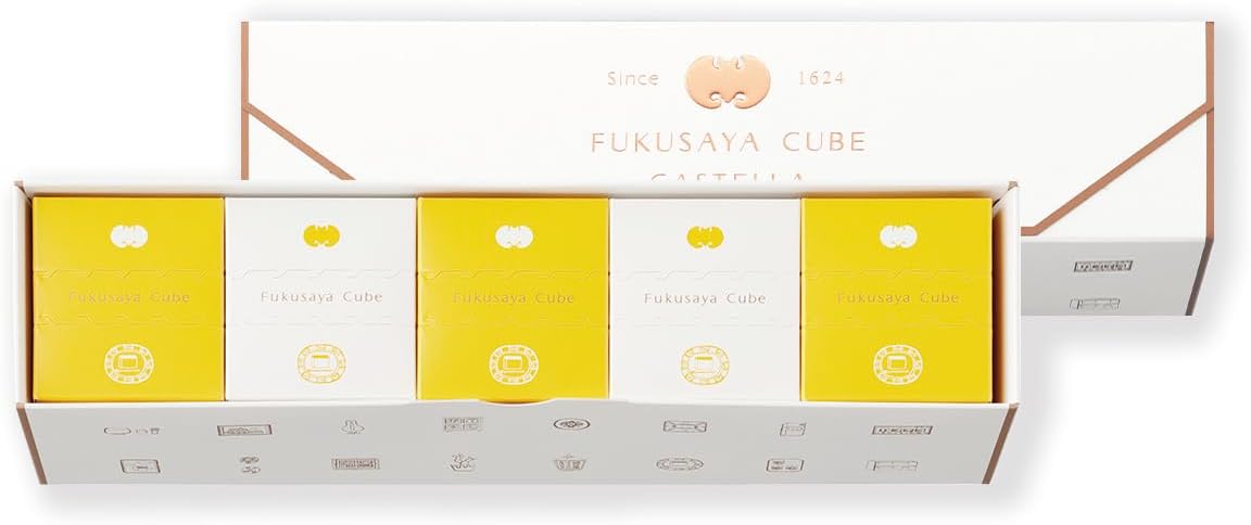 福砂屋 カステラギフトセット（キューブ5個入）手提げ袋付き