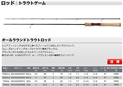 トラウトゲーム用並継伸縮トラウトロッド(大阪漁具)