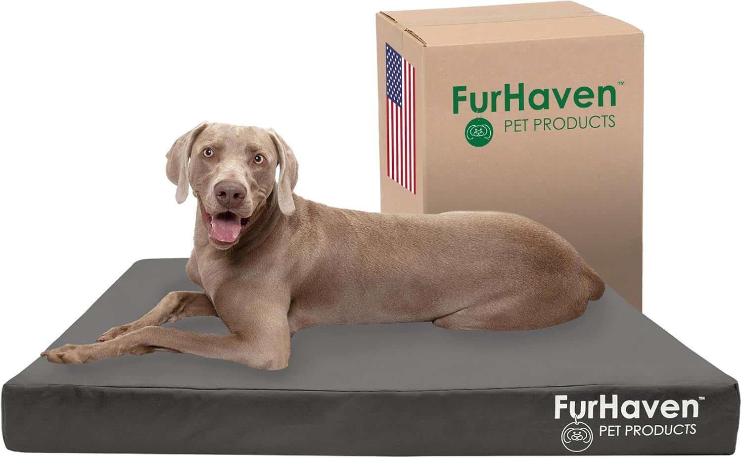 大型犬用 防水冷却ジェルベッド 取り外し洗えるカバー付き ストーングレー