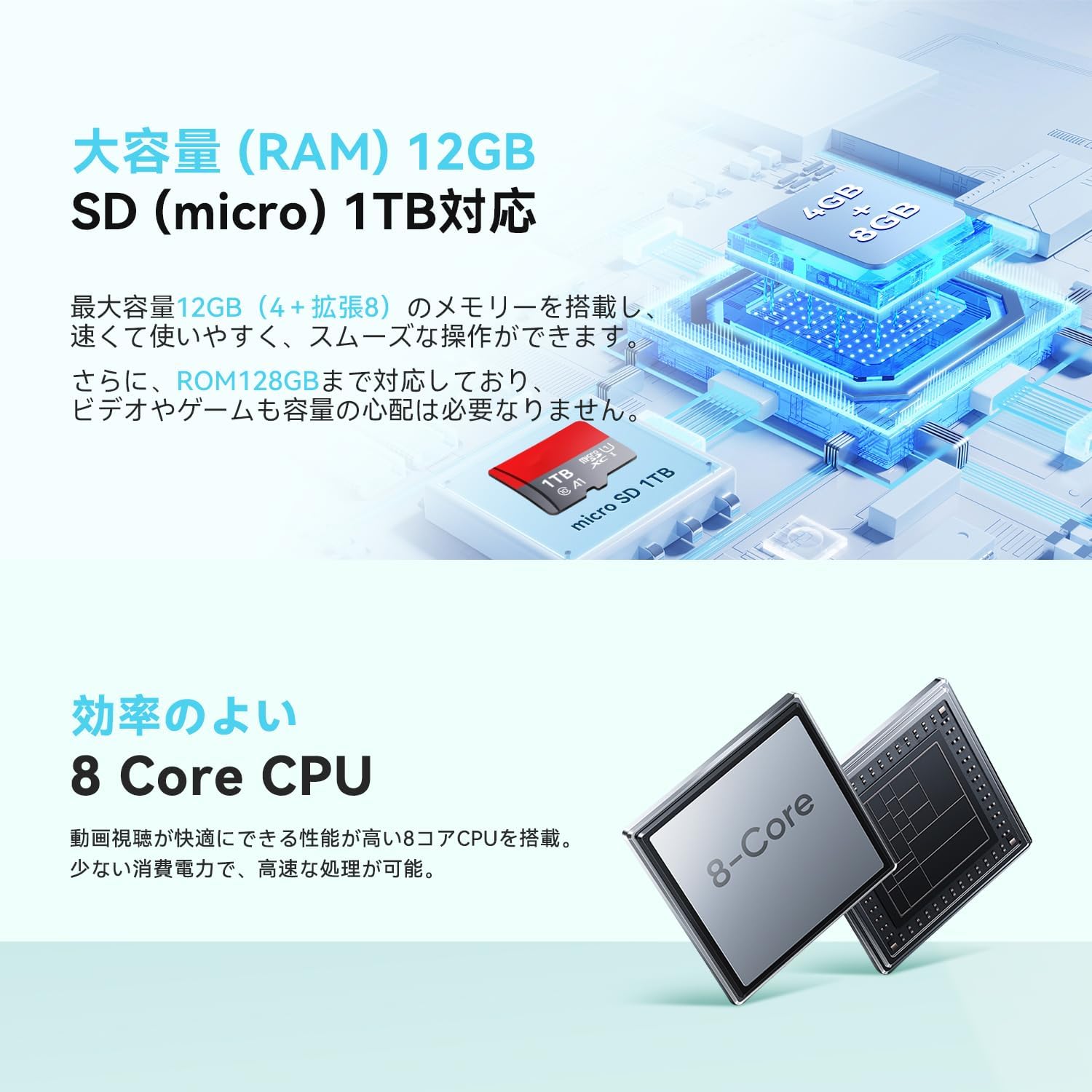 【新登場】Android 15タブレットセット 10インチ Wi-Fiモデル 12GB/128GB/拡張1TB 6000mAh