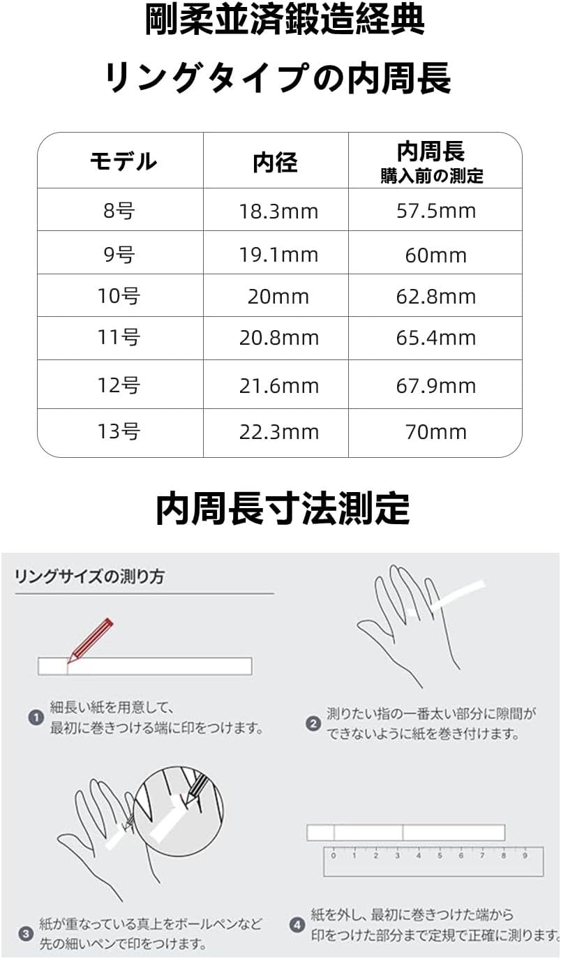 活動追跡機能付き多機能スマートリング（抗菌ステンレス鋼、IP68防水、Bluetooth5.2、男女兼用）