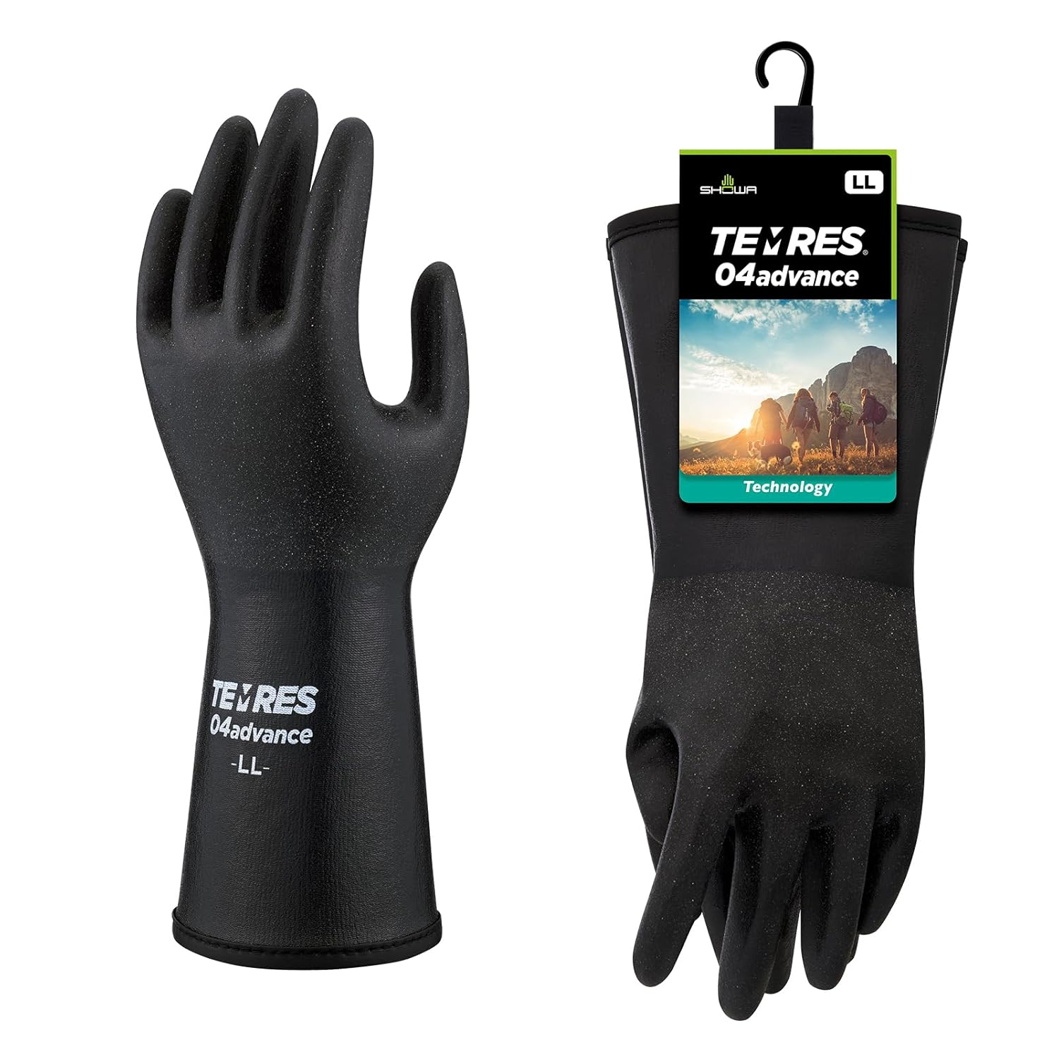 レイングローブ TEMRES 04advance LLサイズ ブラック 透湿完全防水