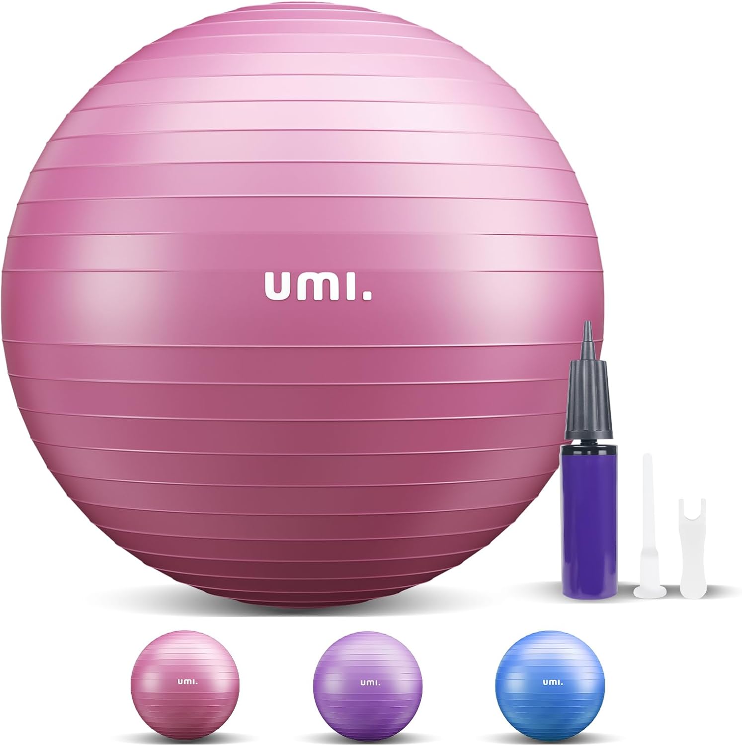 Umi.バランスボール 55cm/65cm/75cm アンチバースト 滑り止め ハンドポンプ付