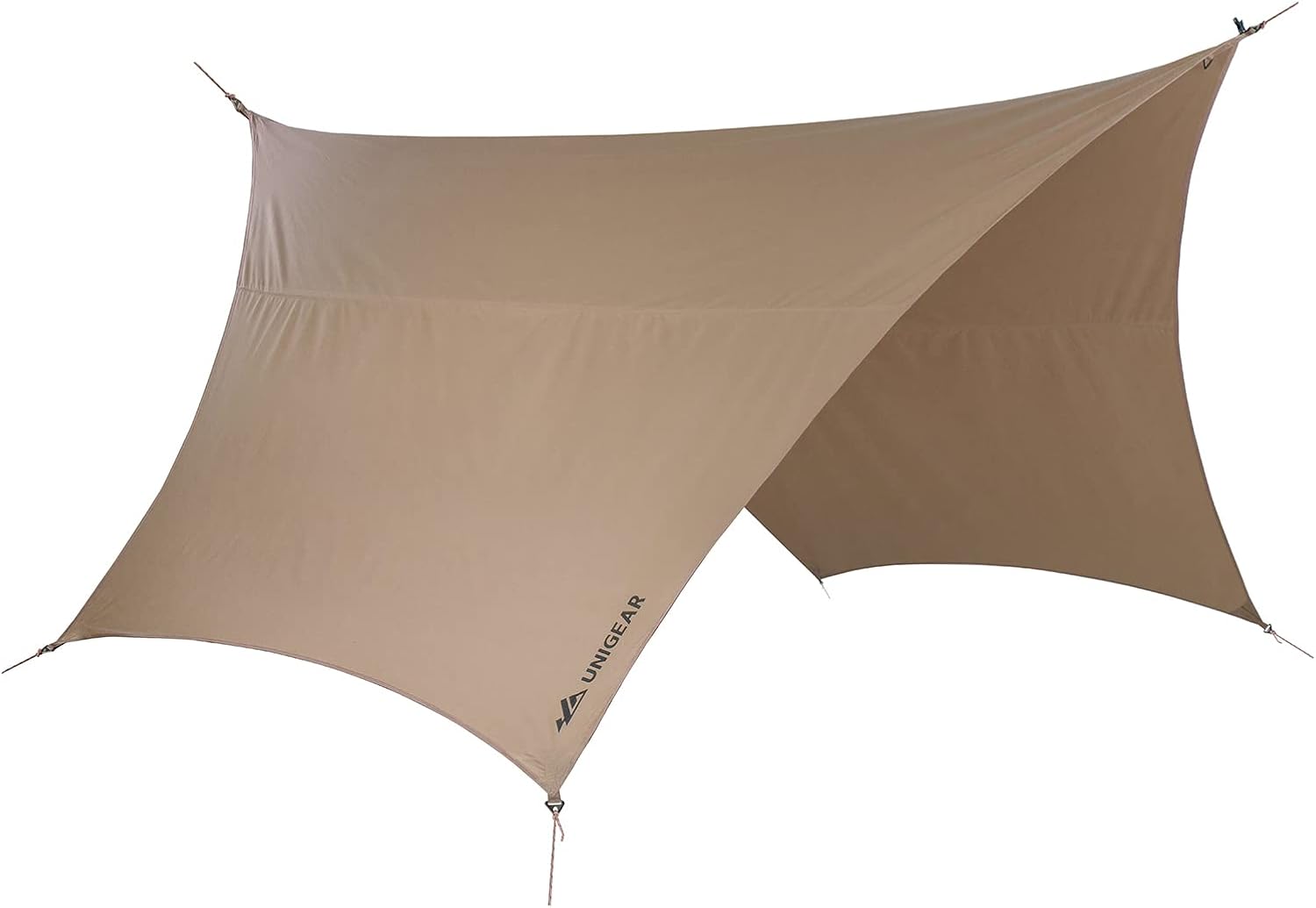 ポリコットン製 ヘキサタープ 420×410cm カーキ 軽量 コンパクト キャンプ用