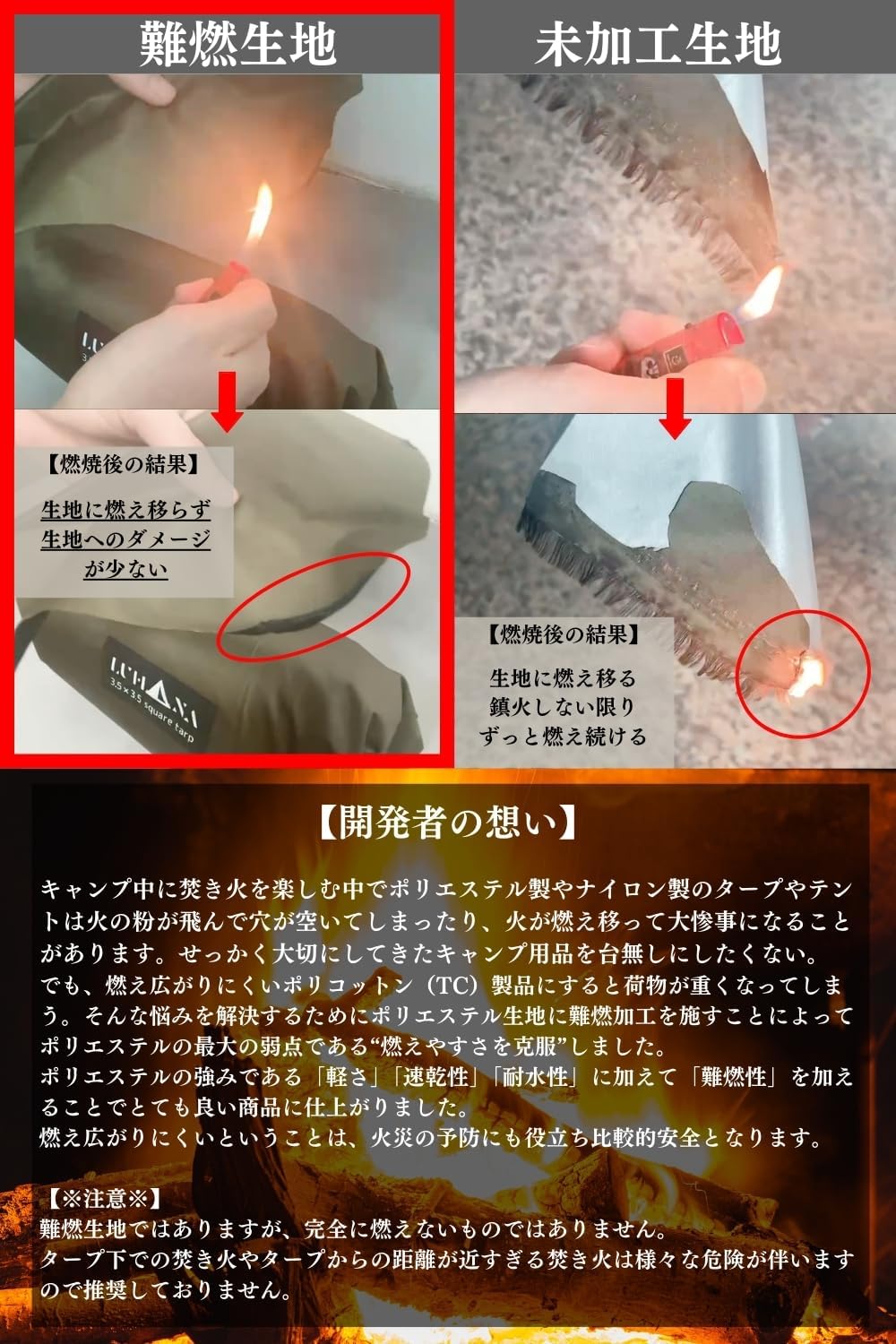 大型ヘキサタープ 難燃性ポリエステル 420×410cm 軽量 サンドベージュ