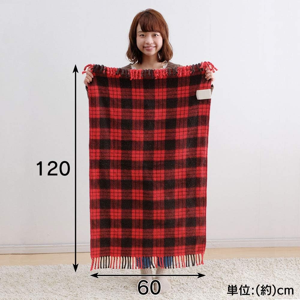 洗える電気毛布 60×120cm ダニ退治機能付き 防寒対策 ギフト用 レッド