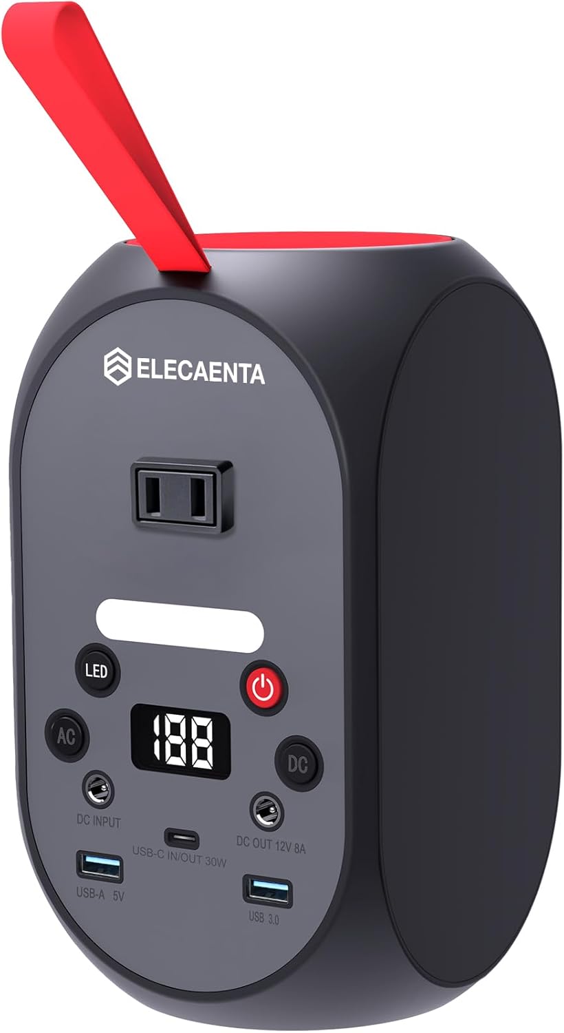 ポータブル電源 99Wh 軽量1.5kg AC120W(ピーク200W) PD30W対応 ソーラー充電可 家庭用・防災・キャンプ用