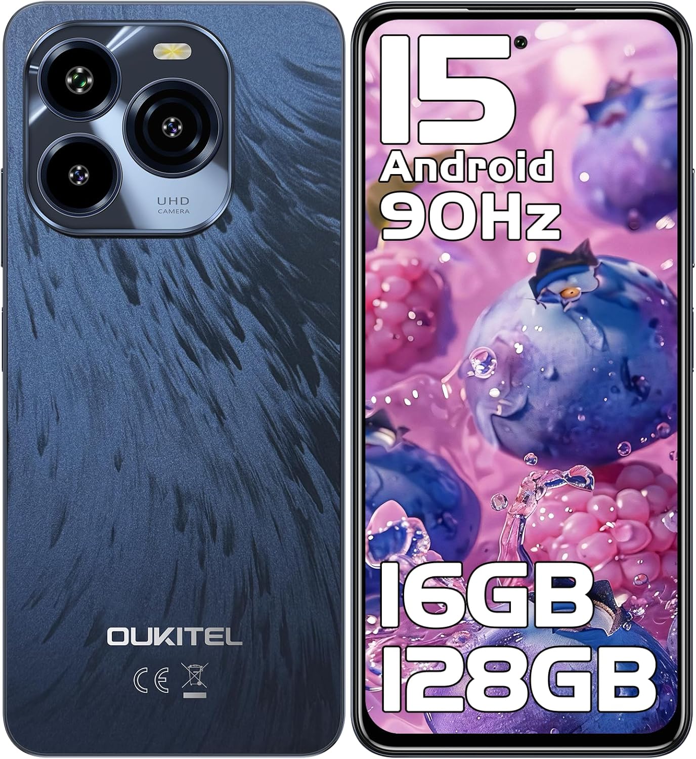 OUKITEL C65 SIMフリースマホ 16GB RAM/128GB ROM 6.7インチ大画面 50MP AIカメラ 5150mAhバッテリー