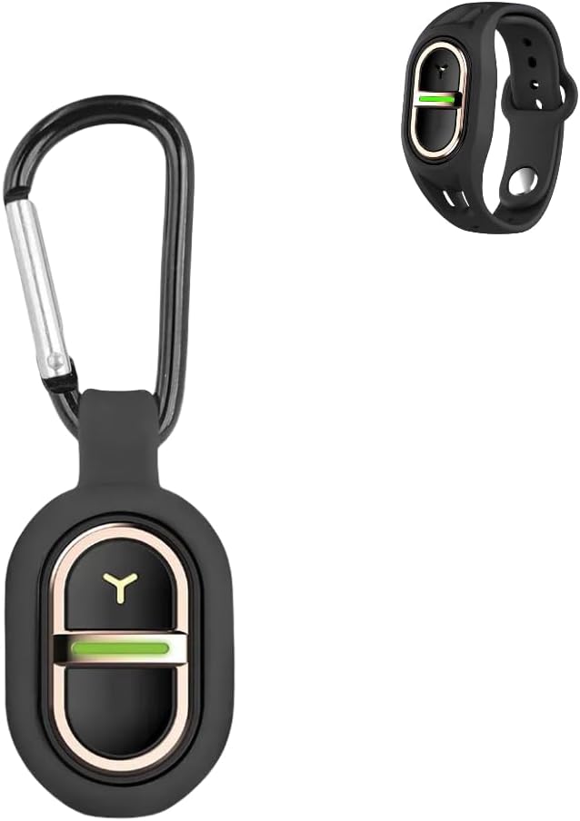アウトドア用 超音波虫よけブレスレット＆キーホルダー 充電式 コードレス 薬剤不使用 兼用