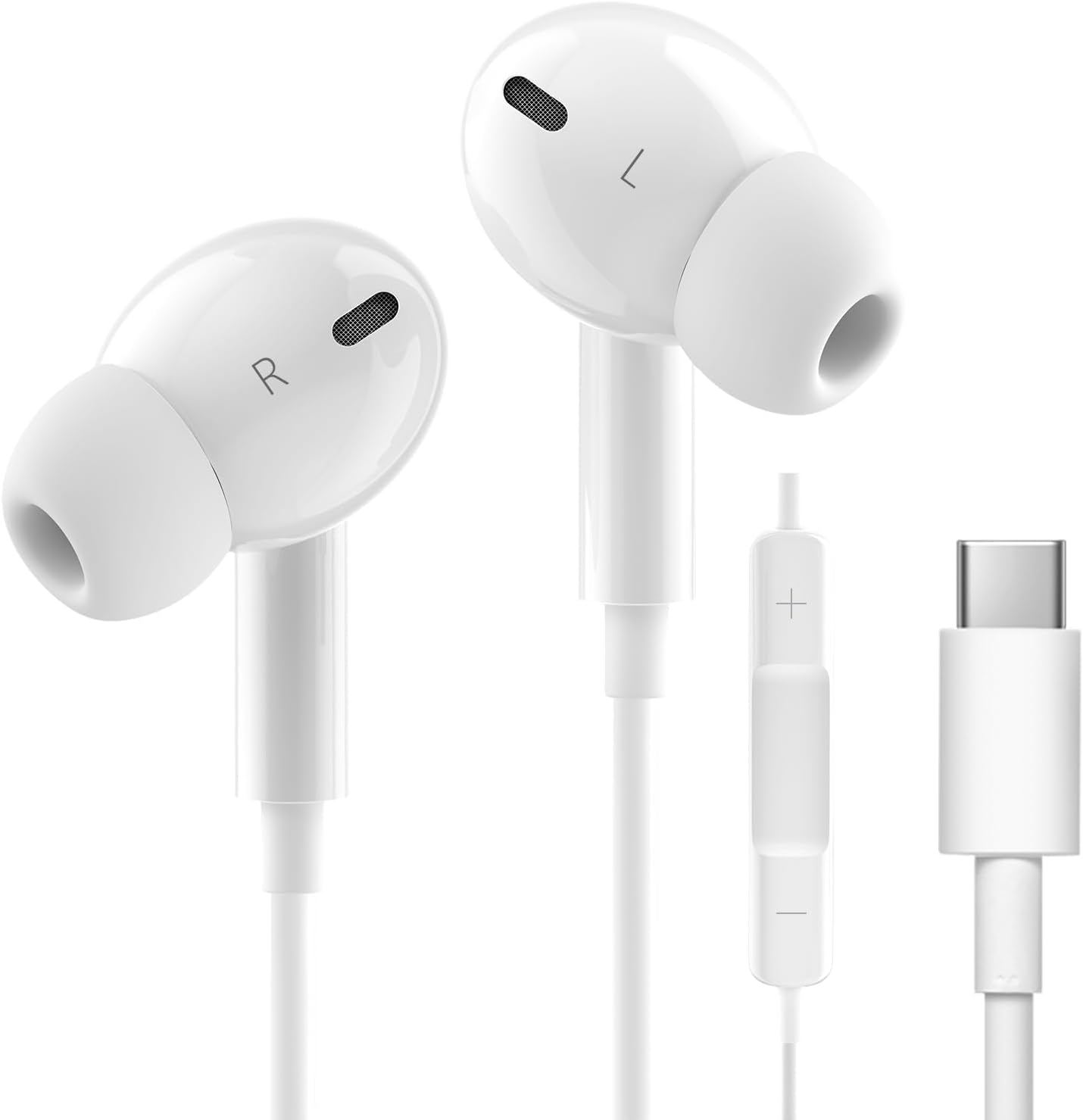 音質強化TYPE-Cイヤホン HIFI音質・重低音・マイク付き【iPhone15・16対応】