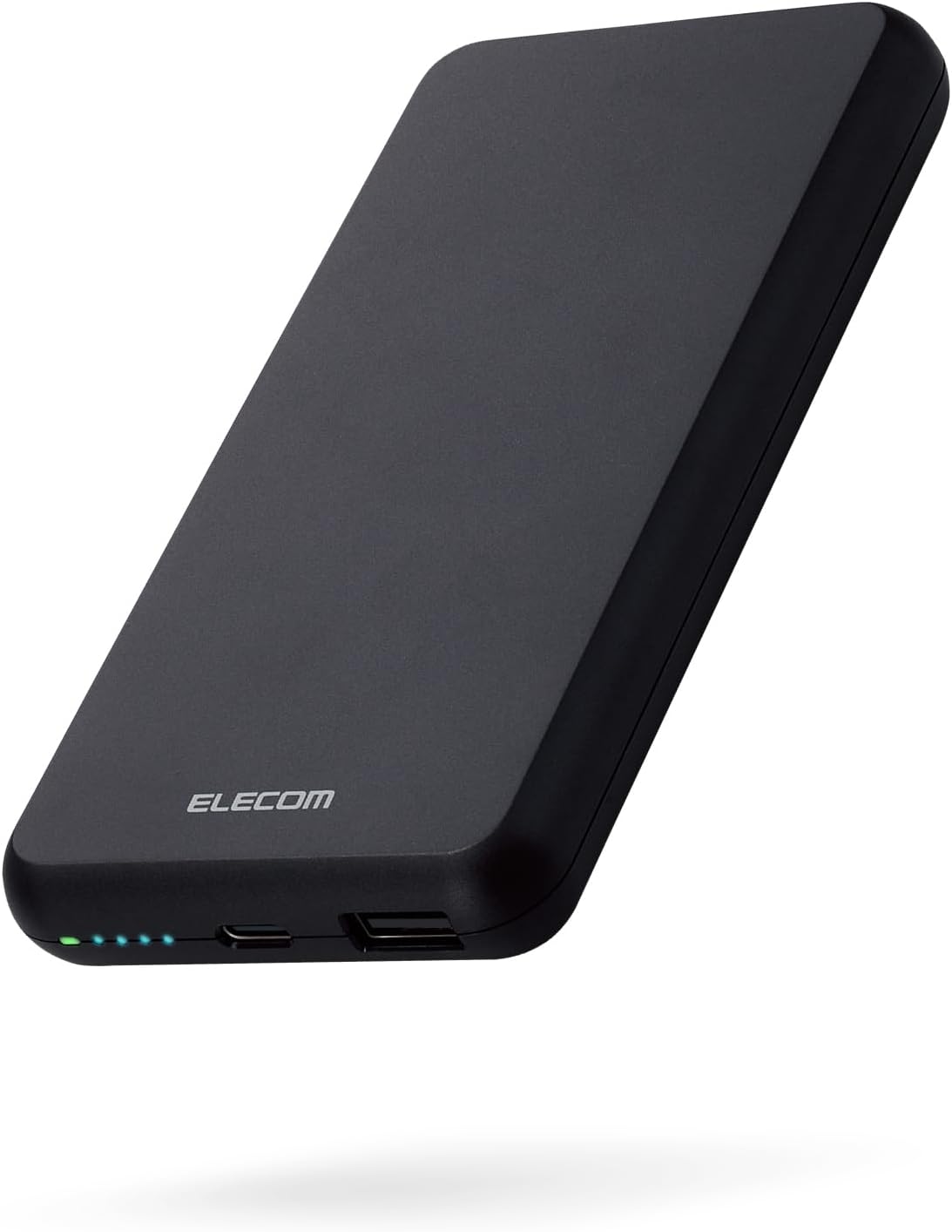 大容量10000mAhモバイルバッテリー 15W 2台同時充電 (Type-C/USB-A) ブラック