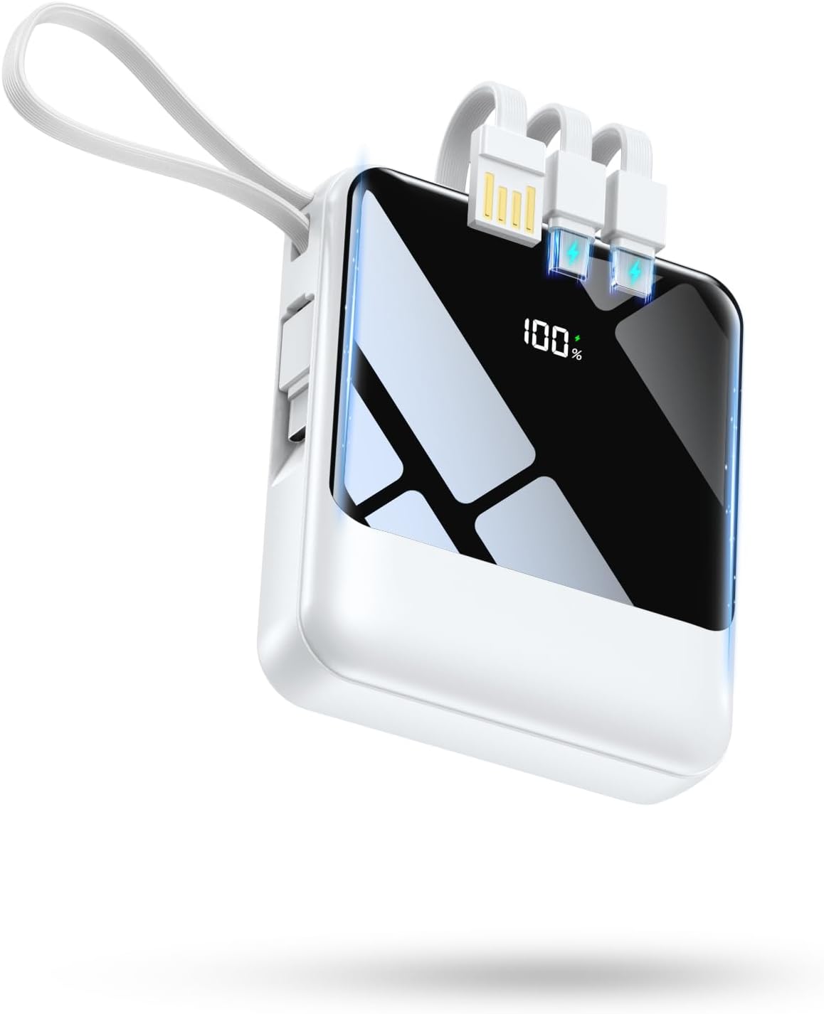 超軽量モバイルバッテリー 22000mAh 急速充電 USB-Type C入出力ポート 携帯充電器 (ホワイト)