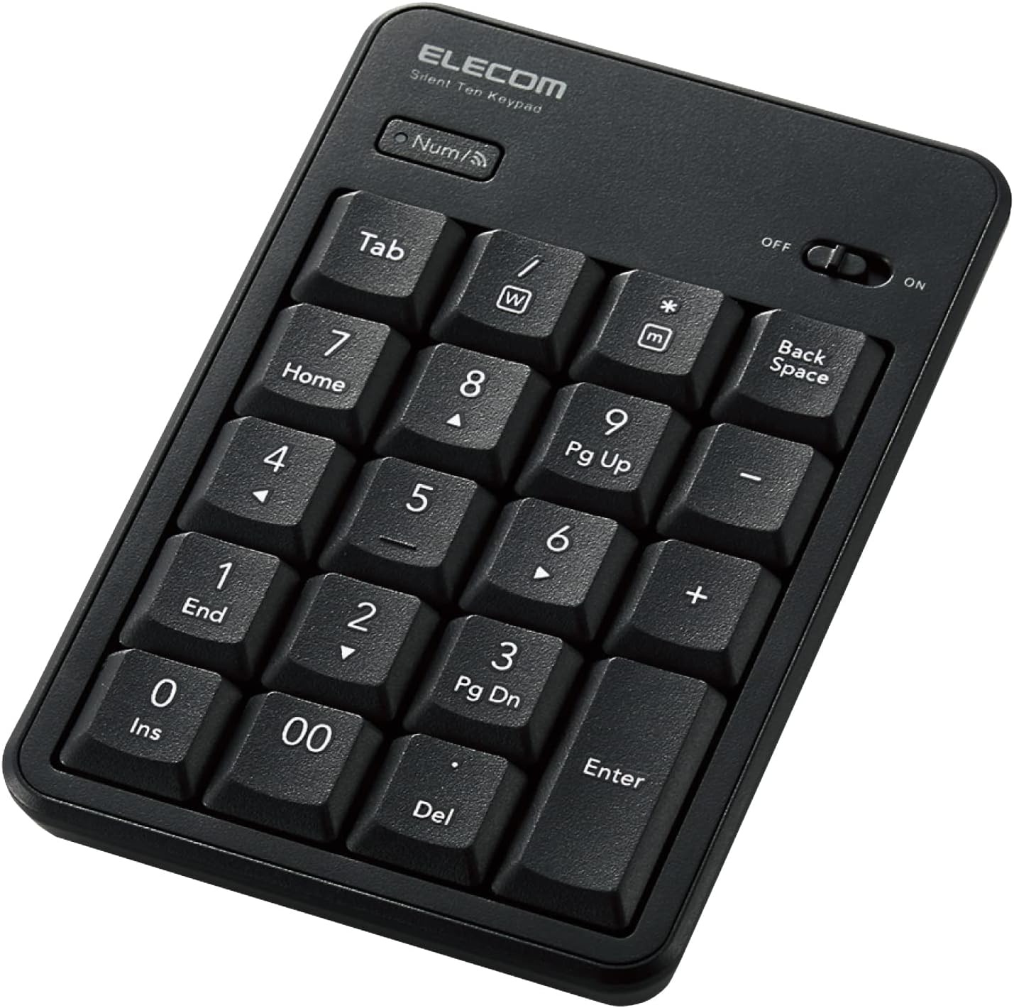 エレコム Bluetooth静音設計テンキー 抗菌対応 ブラック TK-TBM023SKBK