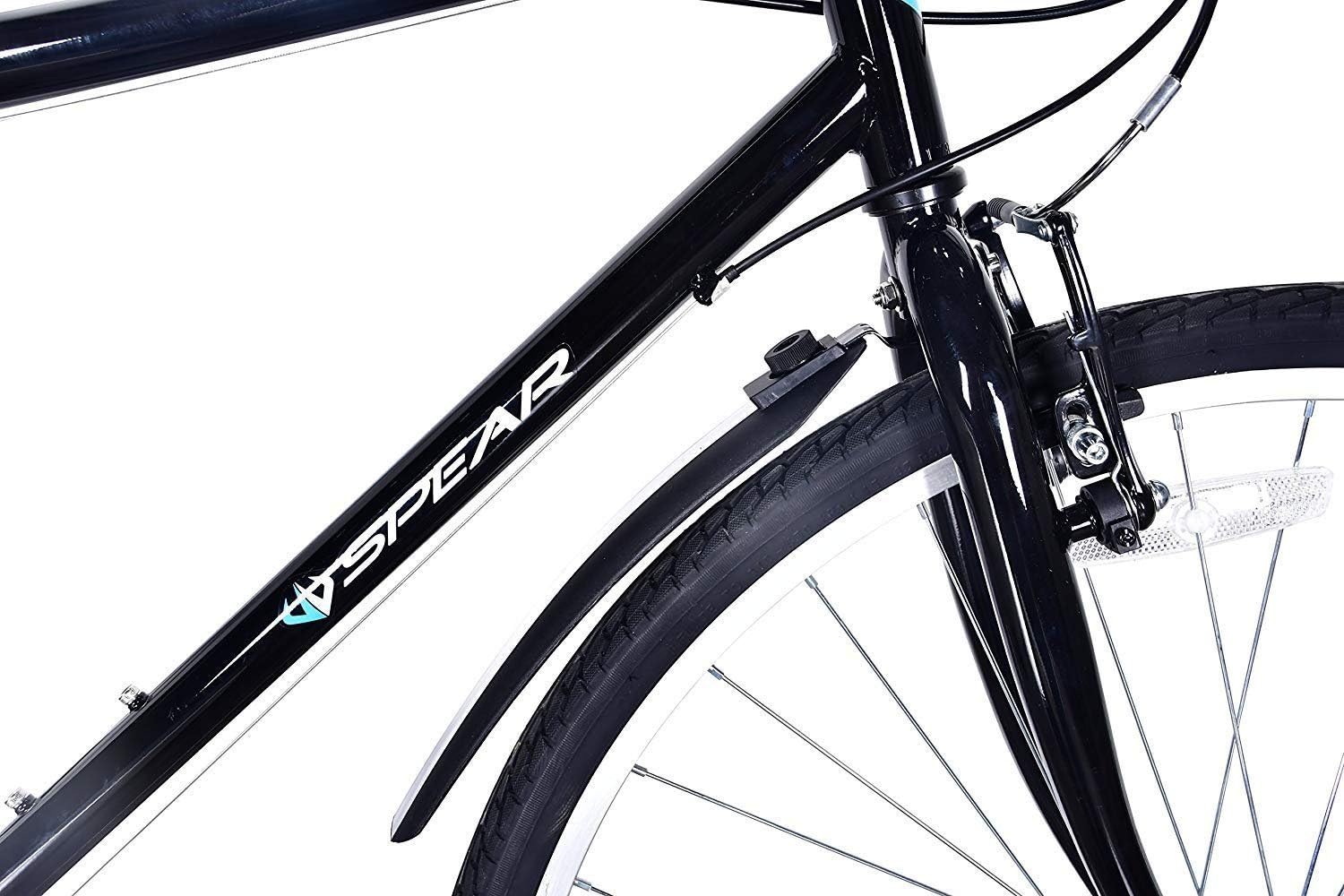 自転車 700C タイヤ フェンダー付き LEDライト&ロックセット 6速シフター 160cm以上対応