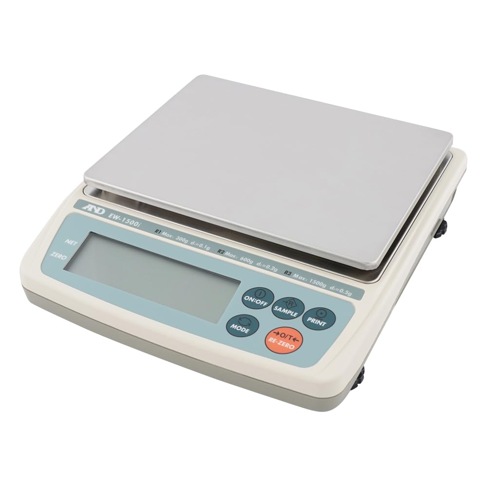パーソナル天びん A&D EW-1500i ひょう量1500g 最小表示0.5g 皿寸法170×133mm