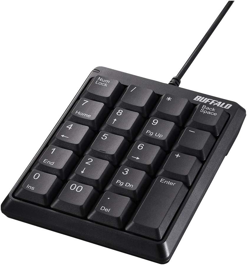 バッファロー 有線コンパクトテンキーボード ブラック BSTK110BK