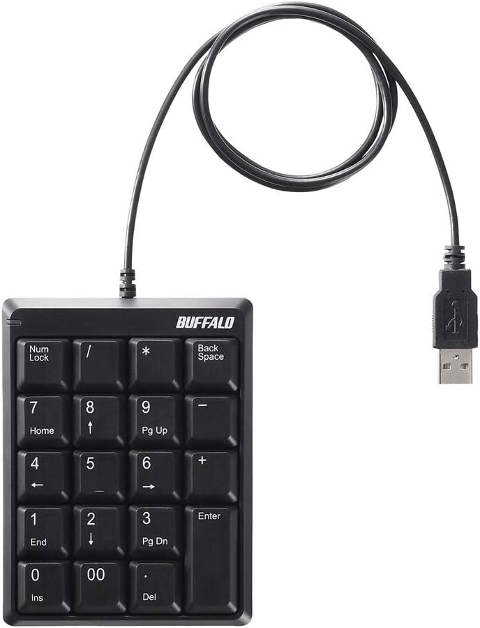 バッファロー 有線コンパクトテンキーボード ブラック BSTK110BK