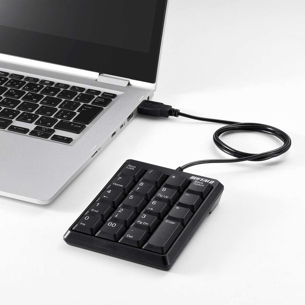 バッファロー 有線コンパクトテンキーボード ブラック BSTK110BK
