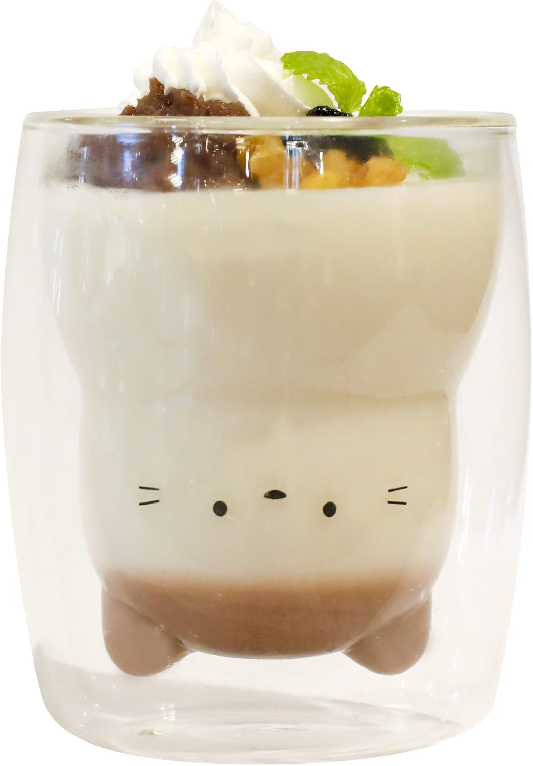 耐熱アニマルグラス ネコ 270ml 2層構造 結露防止 電子レンジ・食器洗浄機対応