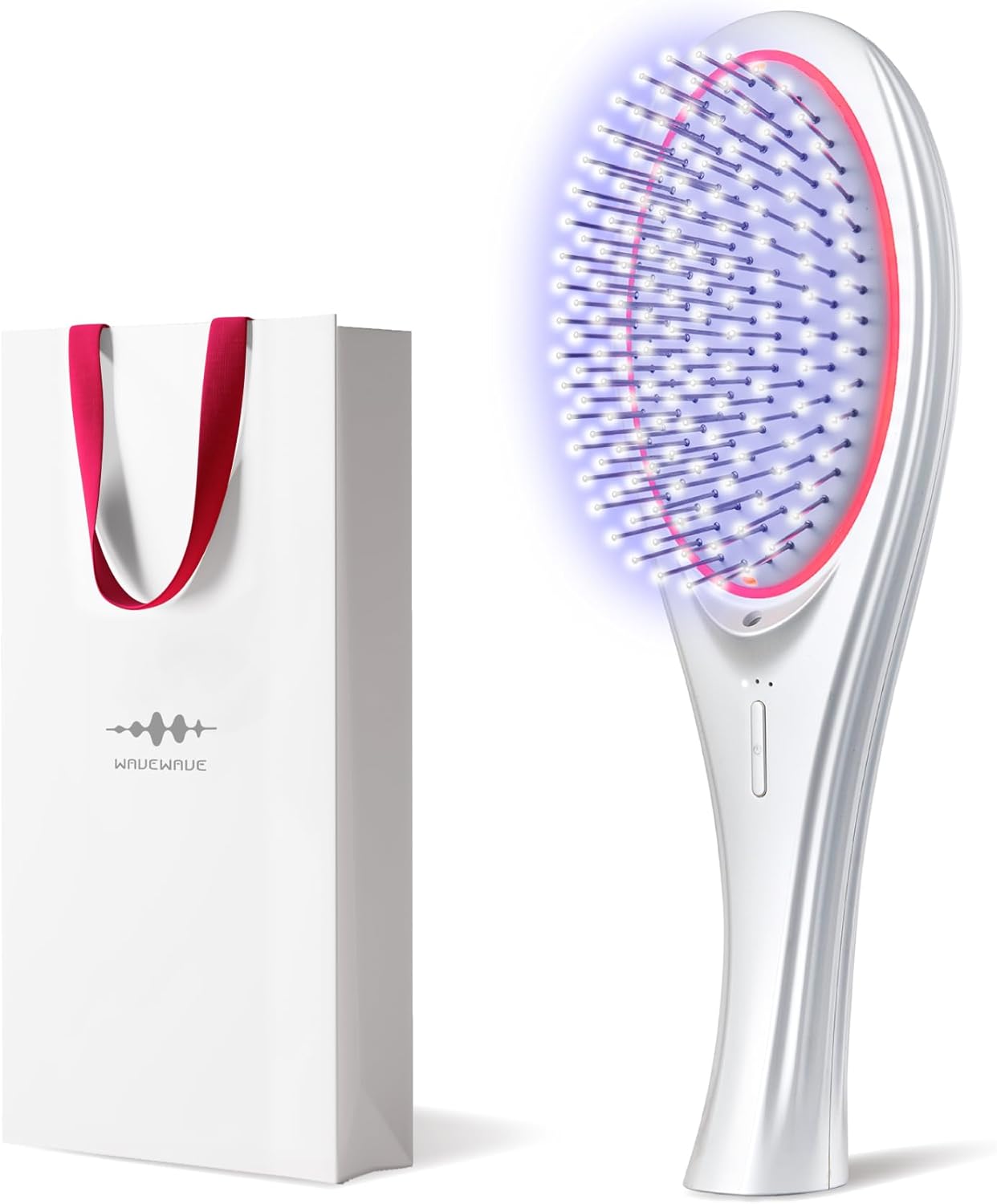 誕生日プレゼント 女性用 wavewave EMSイオンケアヘアブラシ (ホワイト)