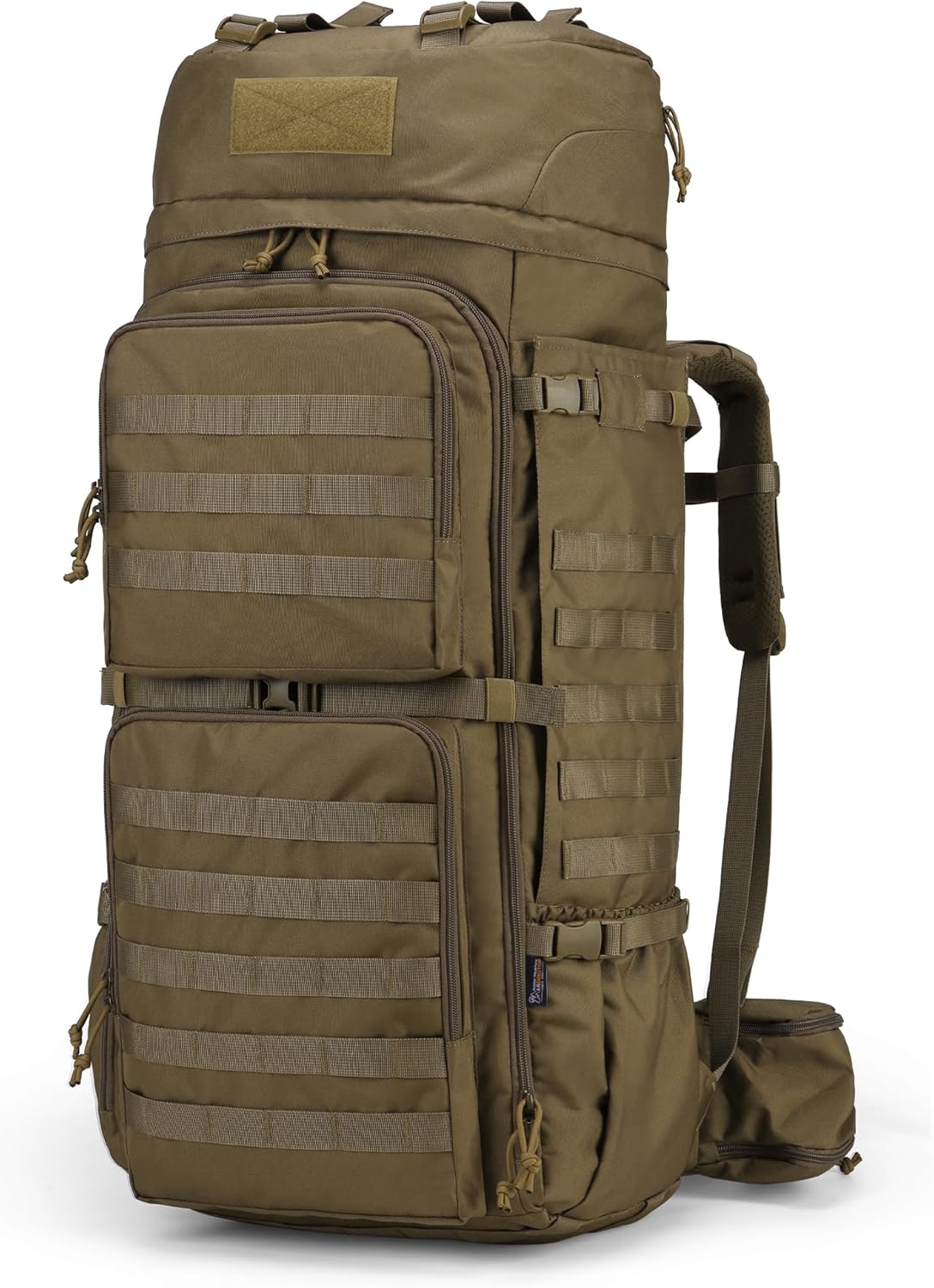 大容量75Lミリタリーバックパック タクティカルリュックサック 登山・キャンプ用 防水レインカバー付き