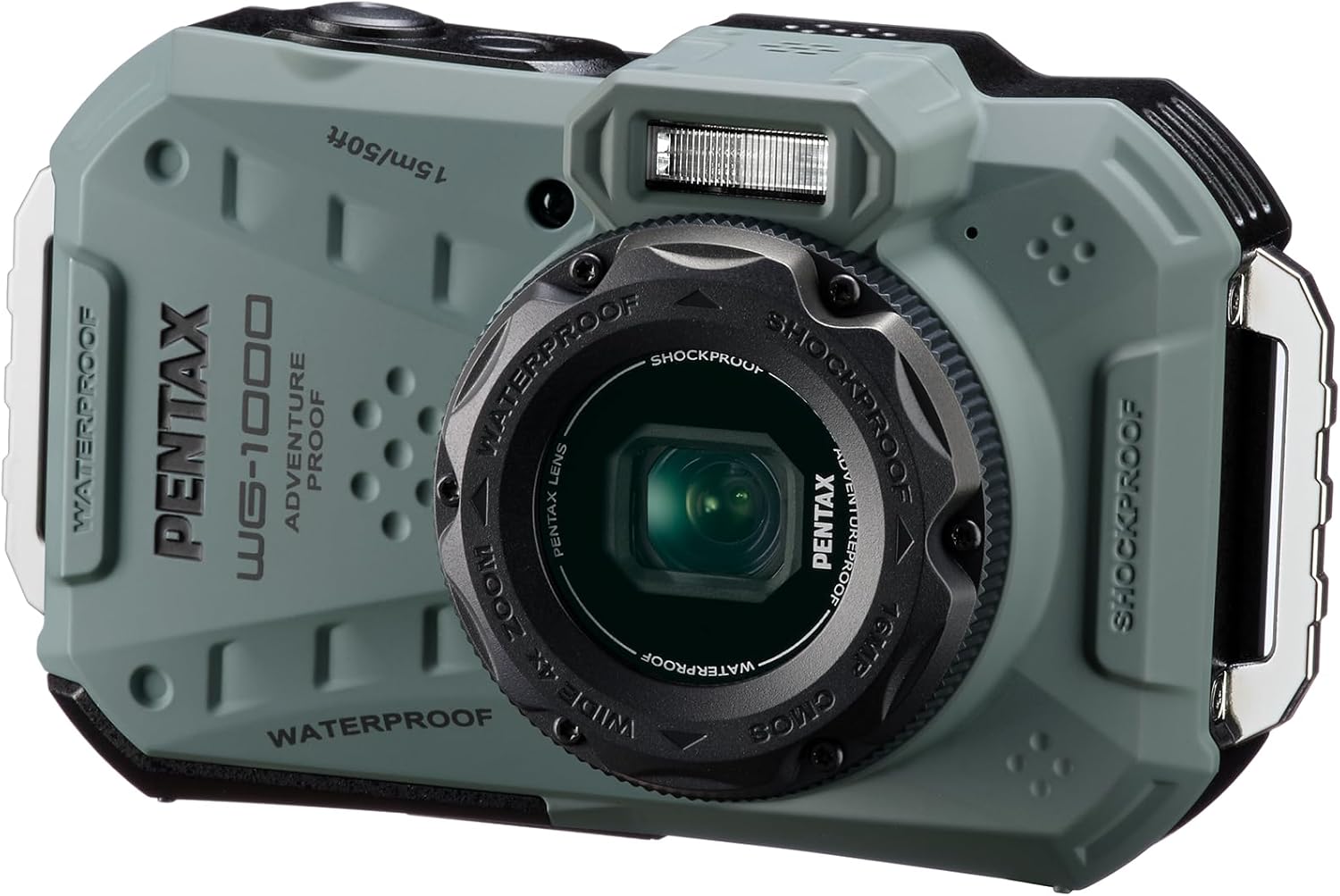 防水デジタルカメラ PENTAX WG-1000 オリーブ 15m防水 2m耐衝撃