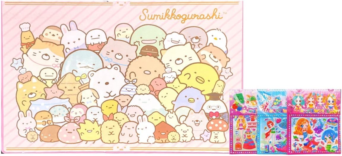 すみっコぐらし バッグ型 お絵描き文房具セット 86点 女の子用 ピンク