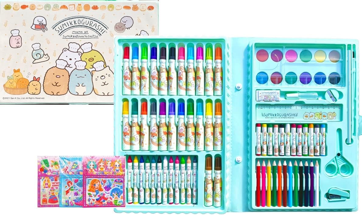 すみっコぐらし バッグ型 文房具セット 86種類 女の子向け お絵描きセット