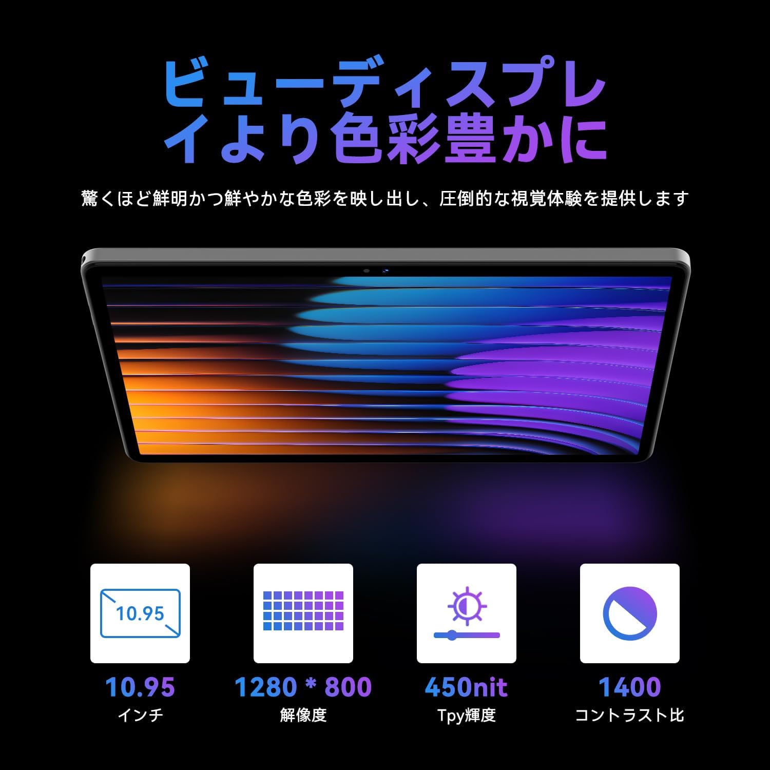 【専用ケース付き】Androidタブレット 11インチ 12GB+128GB 1TB拡張 Wi-Fiモデル 8000mAh GPS対応