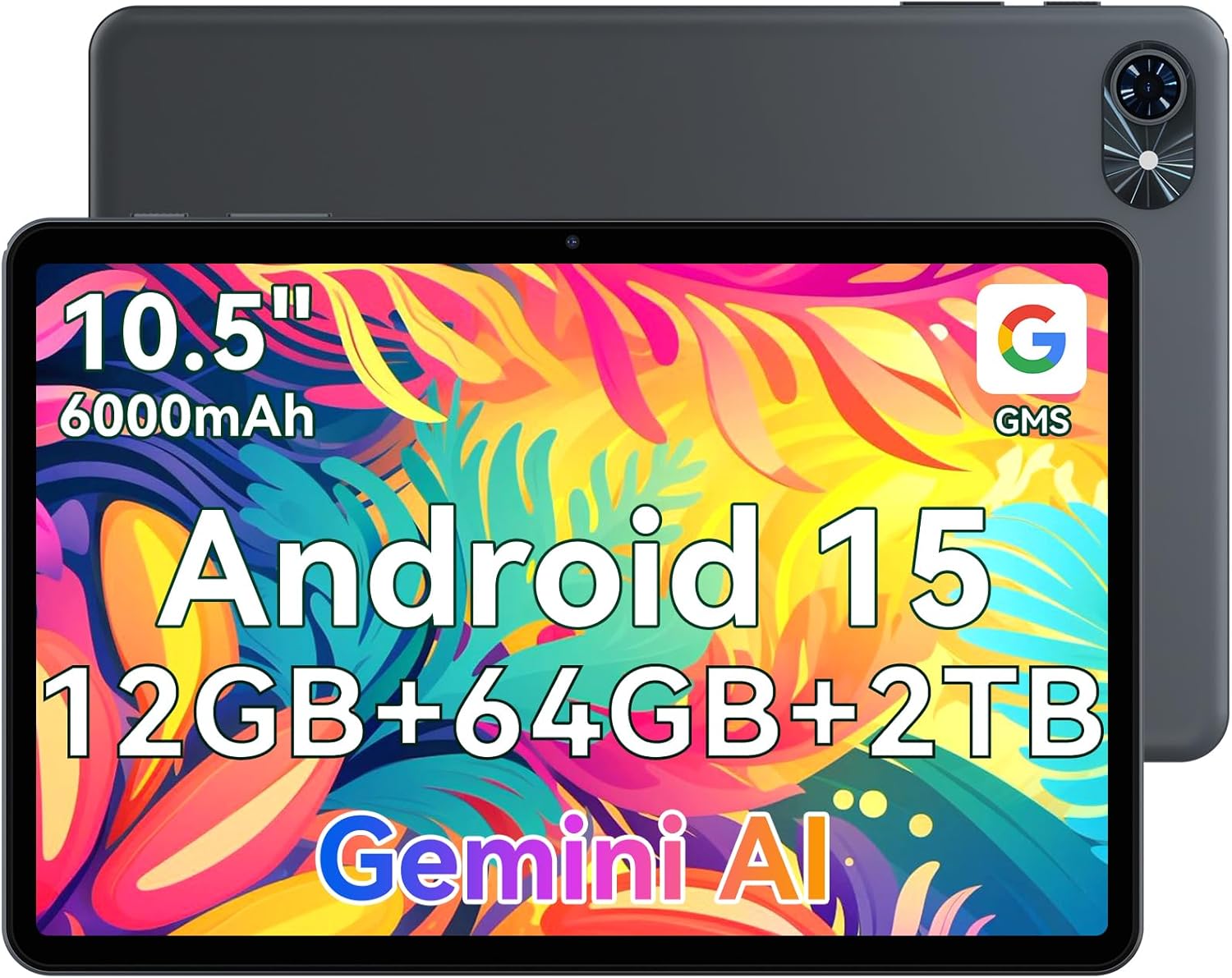 【薄型軽量AIタブレット 10インチ Wi-Fiモデル Android 15 12GB+64GB】